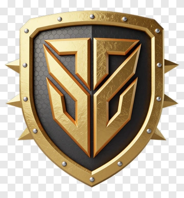 Golden Shield Emblem With Metallic Accents PNG