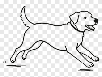 Running Dog Outline PNG