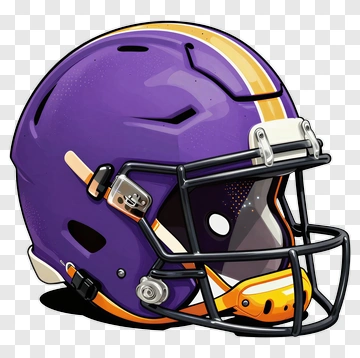 Purple And Yellow Football Helmet PNG