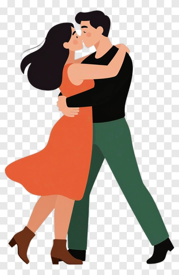 Romantic Couple Dancing PNG