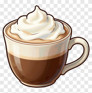 Coffee With Whipped Cream In Mug PNG