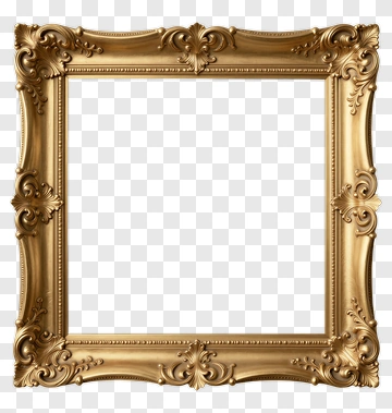 Gold Ornate Picture Frame PNG