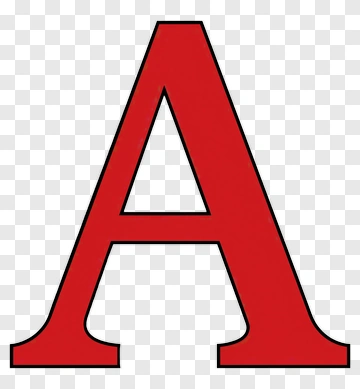 Red Letter A With Black Outline PNG