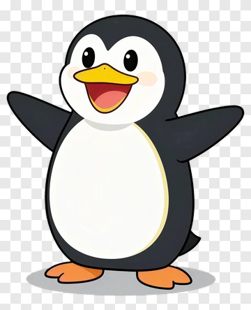 Happy Penguin PNG
