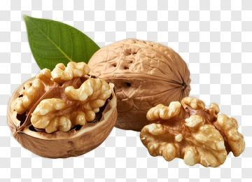 Walnut With Leaf PNG