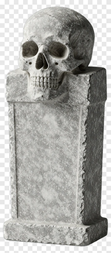 Stone Monument With Skull PNG
