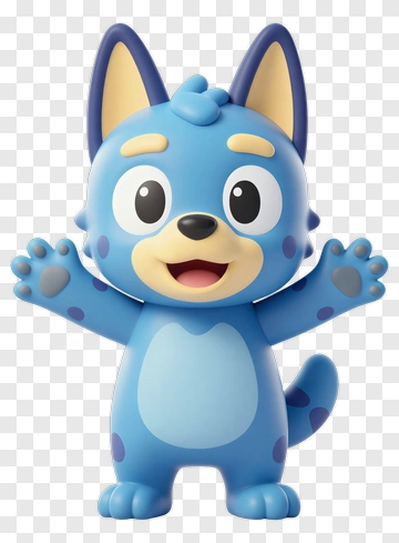 Bluey The Cartoon Dog Character PNG