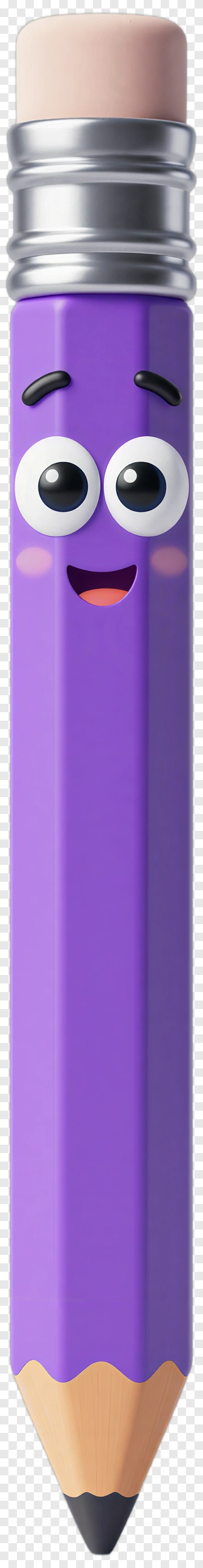 Purple Cartoon Pencil PNG