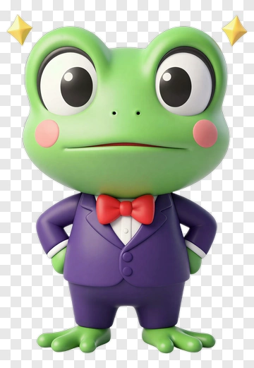 Frog In Suit With Bow Tie PNG