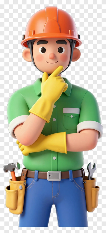 Construction Worker Thinking PNG
