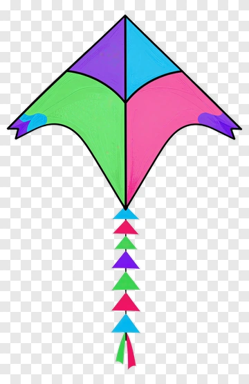 Colorful Geometric Kite PNG