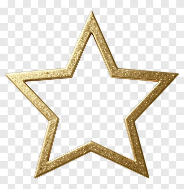 Golden Star Frame PNG