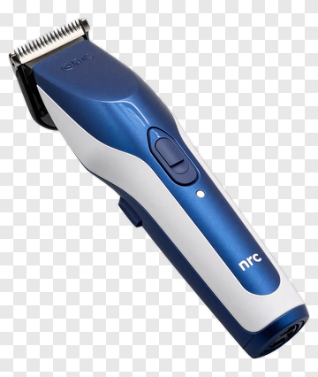 Electric Hair Clipper With Blue And White Design PNG