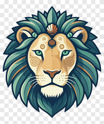 Ornamental Lion Crest PNG