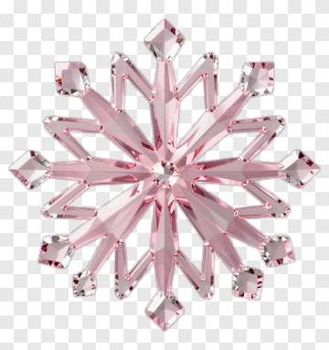 Pink Crystal Snowflake PNG
