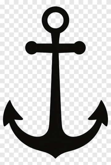Black Anchor PNG