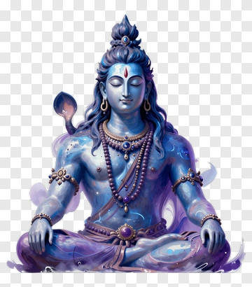 Blue Shiva Meditating PNG