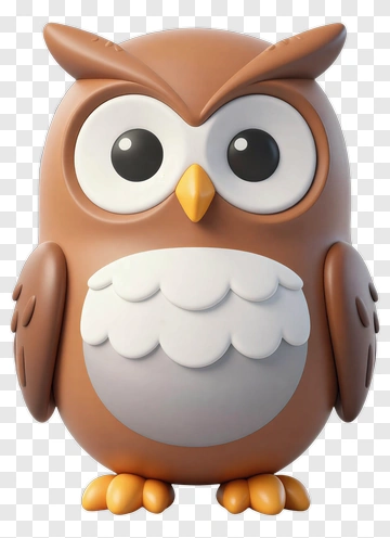 Cute Cartoon Owl PNG