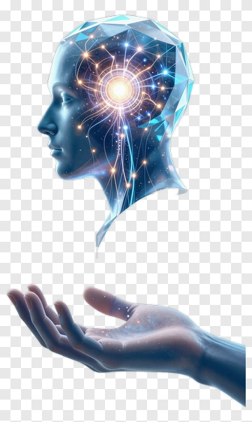 Human Head With Artificial Intelligence PNG