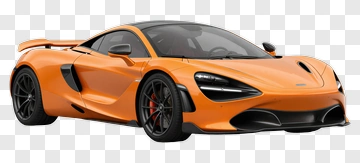Orange McLaren Sports Car PNG