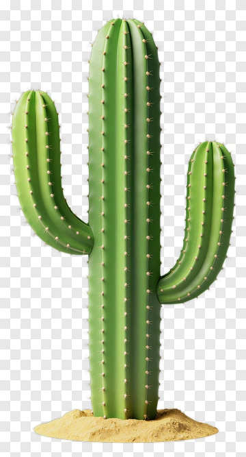Green Cactus With Spines PNG