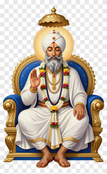 Sikh Guru In Sacred Attire PNG