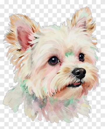 Watercolor Portrait Of A Puppy PNG