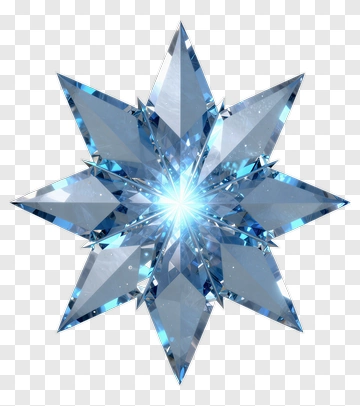 Blue Crystal Star PNG