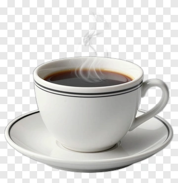 White Coffee Cup With Steam PNG