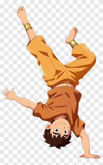 Child Doing Handstand PNG