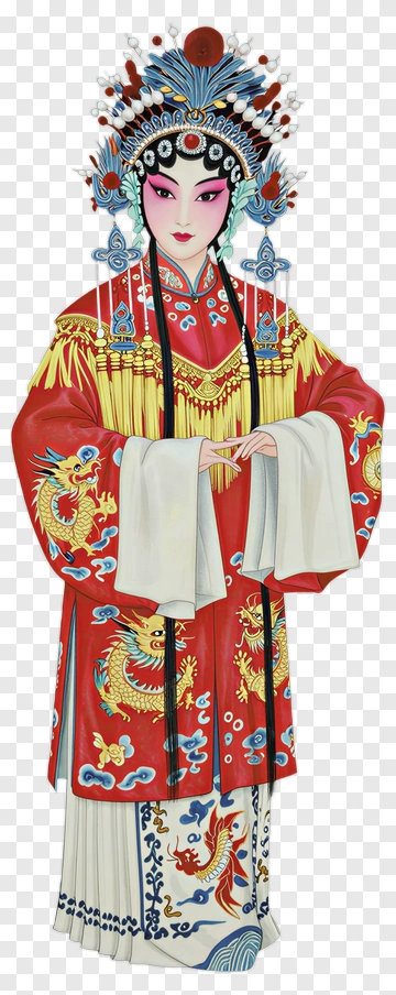 Peking Opera Performer In Traditional Costume PNG