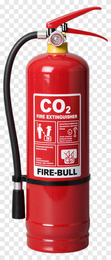 Red CO2 Fire Extinguisher PNG