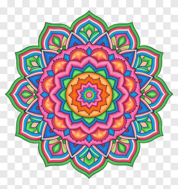 Vibrant Mandala Design PNG