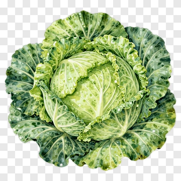 Fresh Cabbage Illustration PNG