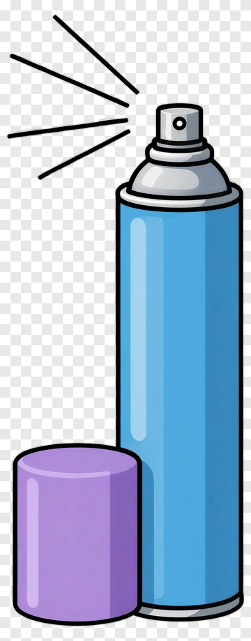 Blue Spray Can With Purple Cap PNG