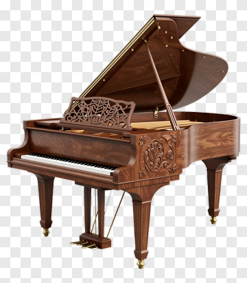 Grand Piano With Intricate Carvings PNG