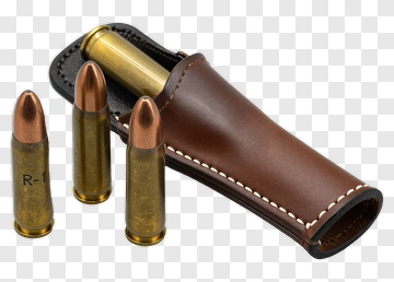 Bullet And Leather Holster PNG
