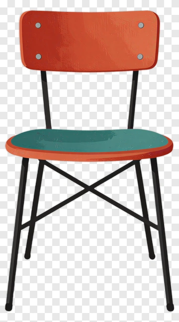 Orange And Green Chair PNG
