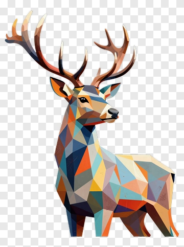 Geometric Deer PNG