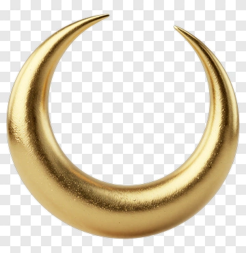 Gold Crescent Object PNG