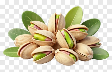 Pistachios With Leaves PNG