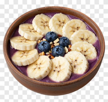 Smoothie Bowl With Banana And Blueberries PNG