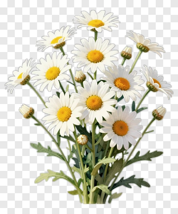 Bouquet Of White Daisy Flowers PNG