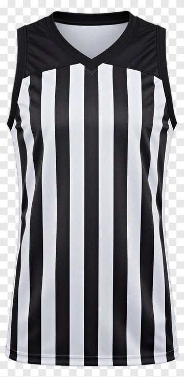Referee Jersey With Vertical Stripes PNG