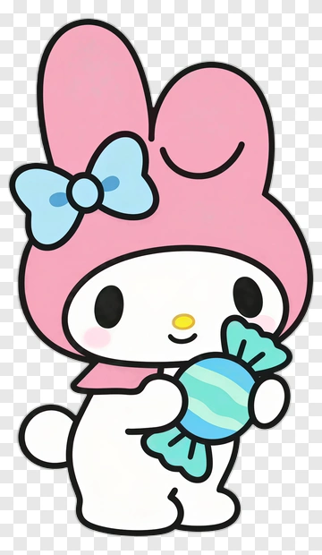 My Melody Holding Candy PNG