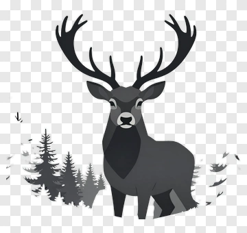 Deer In Mountain Forest PNG