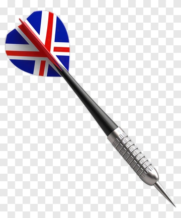 Dart With Union Jack Flag PNG