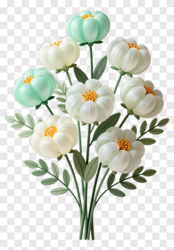 Delicate Flower Bouquet PNG