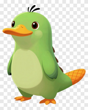 Cartoon Platypus Character PNG
