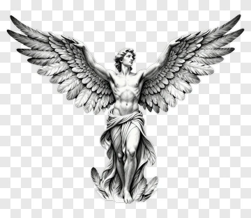 Angel With Spread Wings PNG